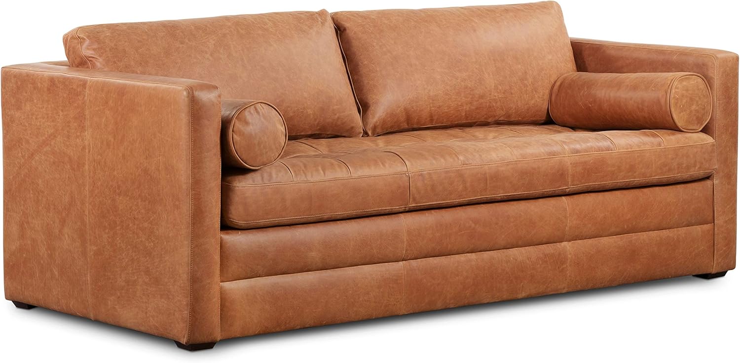 Poly & Bark Napa leather sleeper sofa
