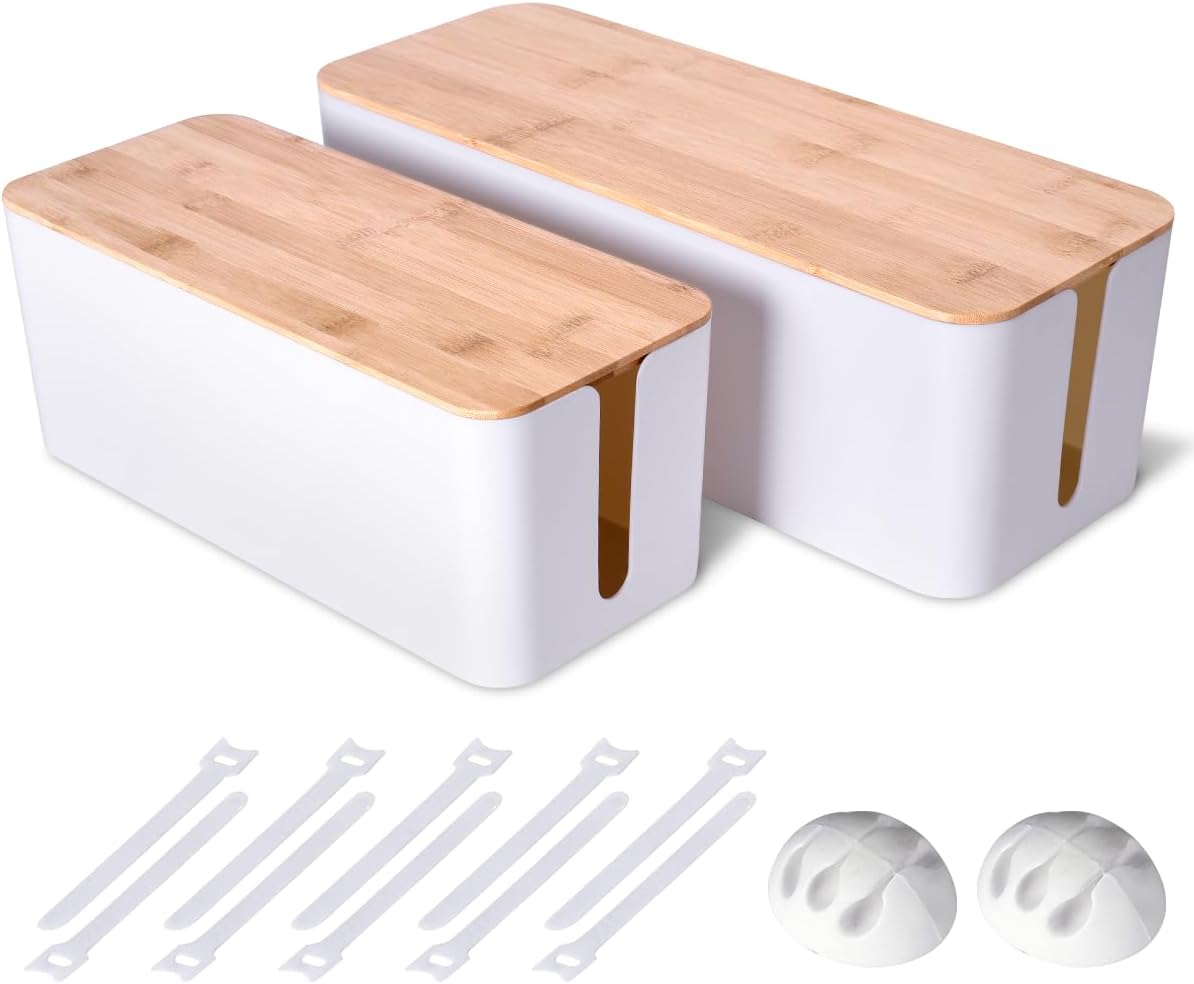 Naeety two-pack cable-management boxes