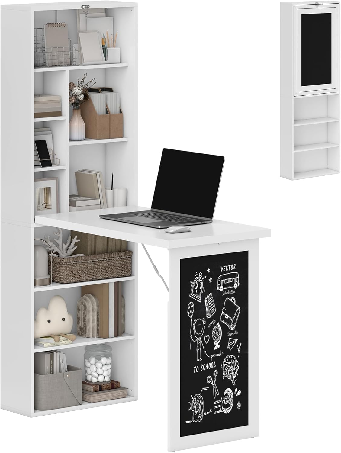 HOMCOM wall-mounted folding desk