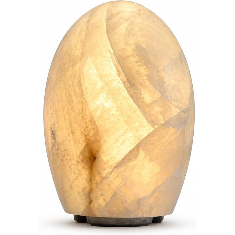 Artsolute natural calcite stone lamp