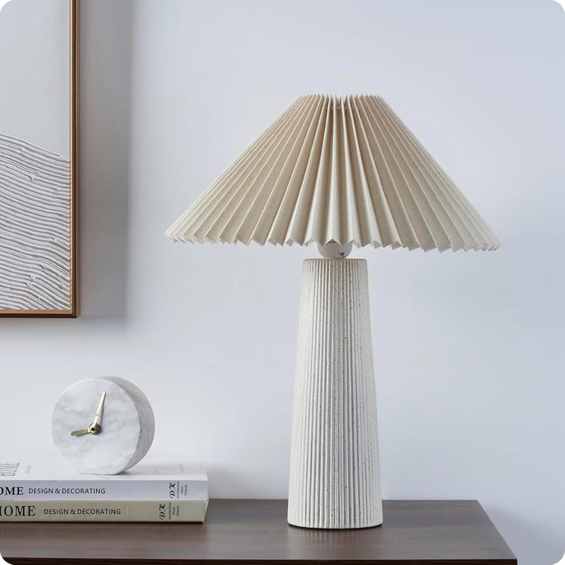 VCNY Home ivory pleated shade lamp