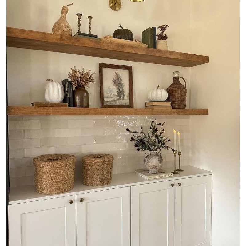 ROGMARS walnut floating shelves