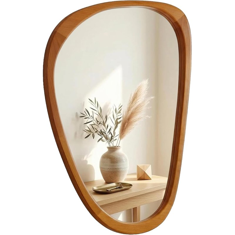 Pocetry walnut organic mirror